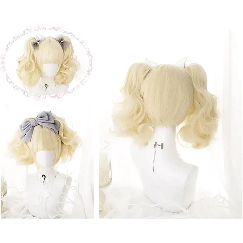 Lolita Cream Yellow Ponytail Wig MK15723