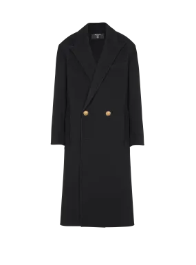 Long coat in double-faced wool