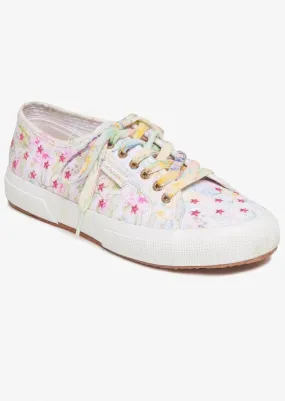 LoveShackFancy x Superga Embroidered Sneaker In Morning Island Storm