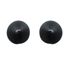 Matte Leather Nipplets Black