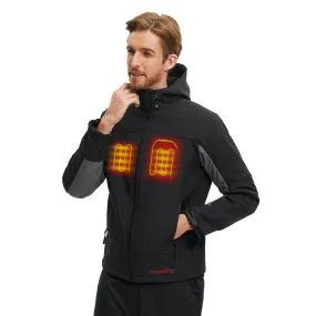 Men's Slim Fit Heated Hoodie Jacket-Black