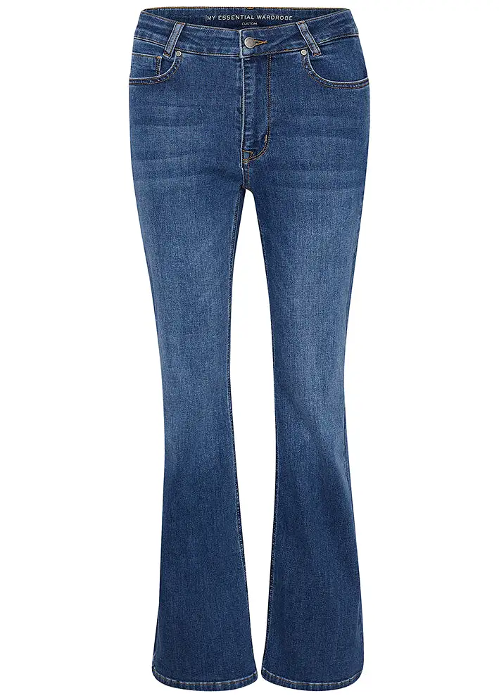 My Essential Wardrobe The Dekota High Bootcut Jeans - Medium Blue Wash