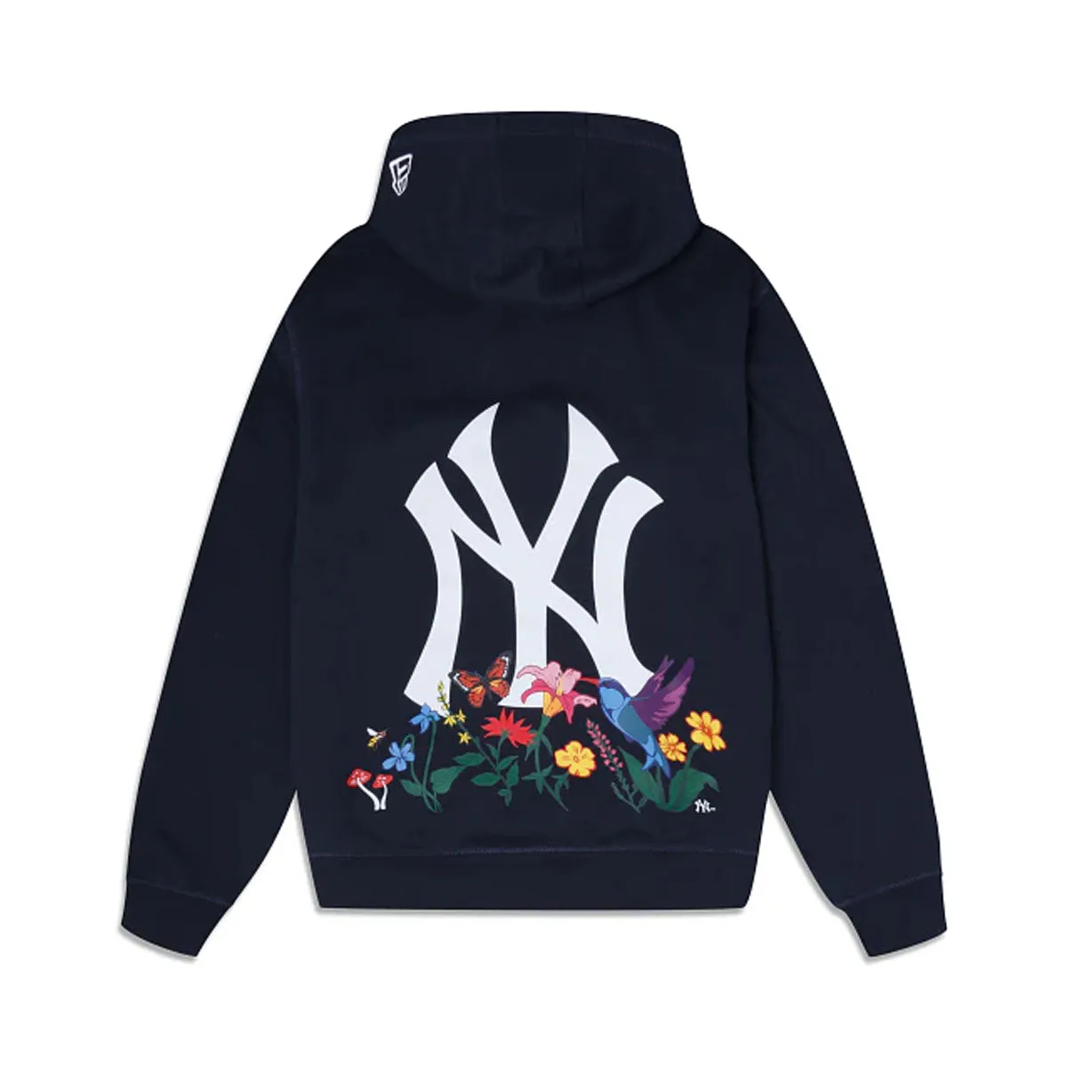 New Era Mens MLB New York Yankees Blooming Hoodie NE96121M-13090796 Navy