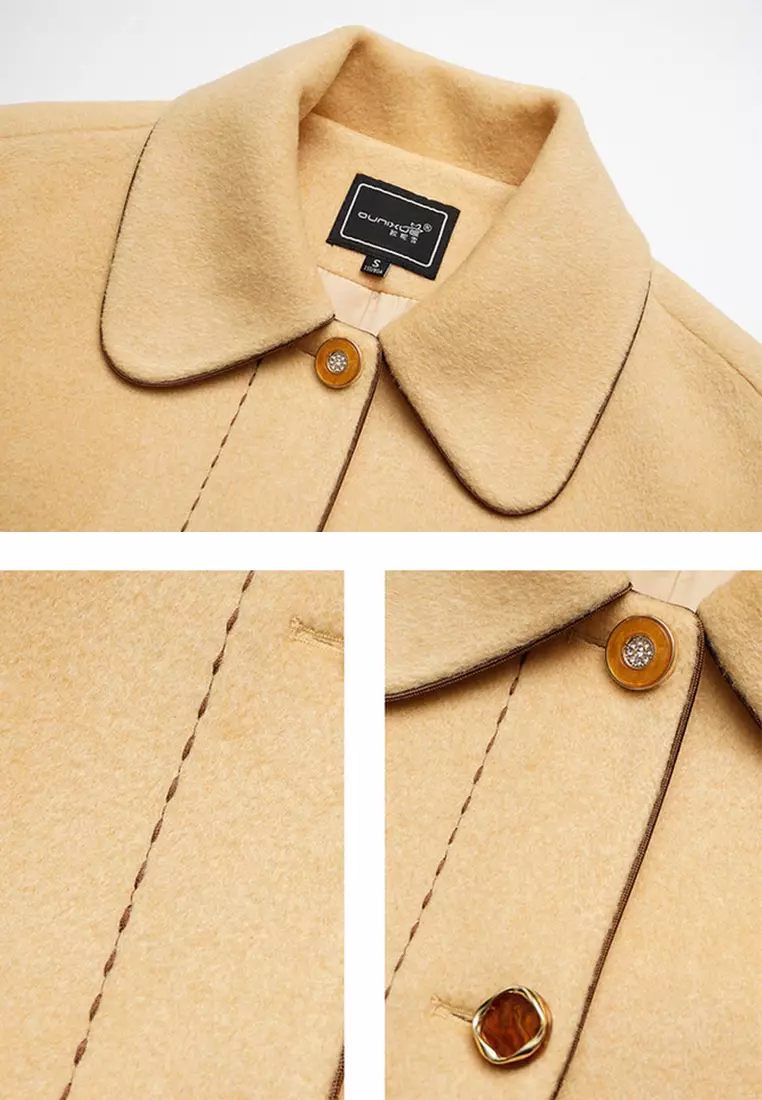 ONX.HK Temperament Lapel Single Breasted Wool Coat