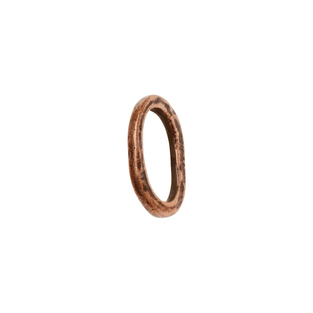 Open Frame, Oval Hammered Hoop 17x11.5mm, Antiqued Copper, by Nunn Design (1 Piece)