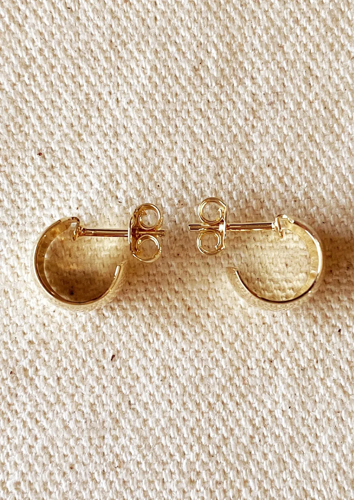 Petite Wide Hoop Studs