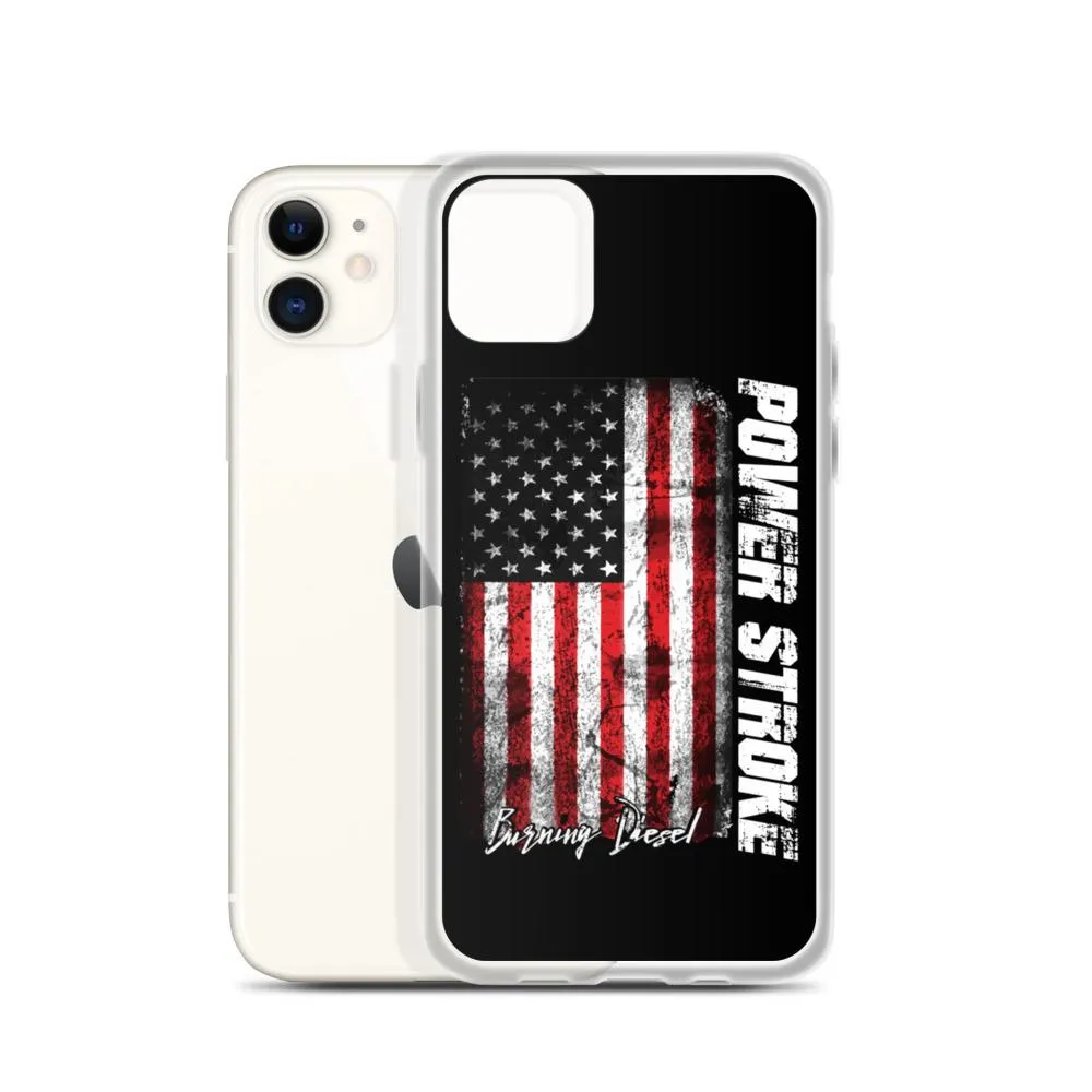 Powerstroke Phone Case Fits iPhone Power Stroke American Flag