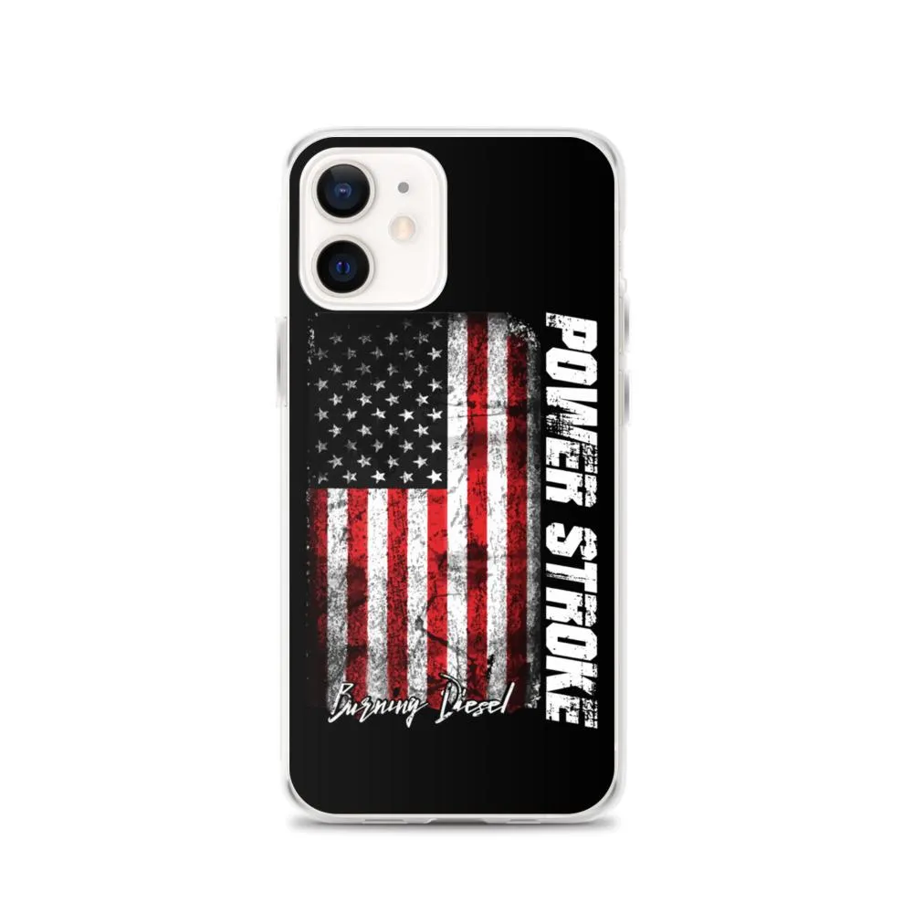 Powerstroke Phone Case Fits iPhone Power Stroke American Flag