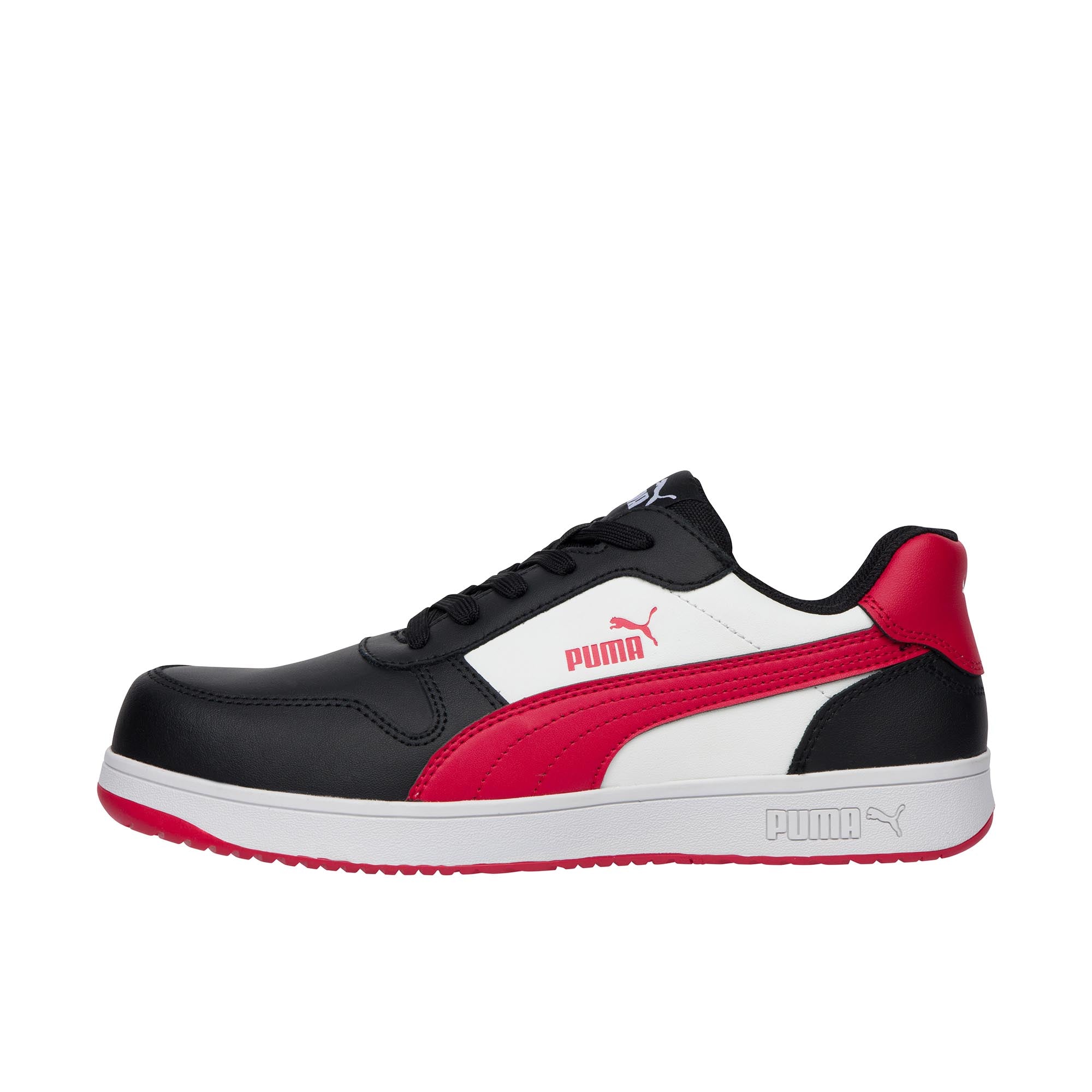 Puma Safety Frontcourt Low Composite Toe Black White Red