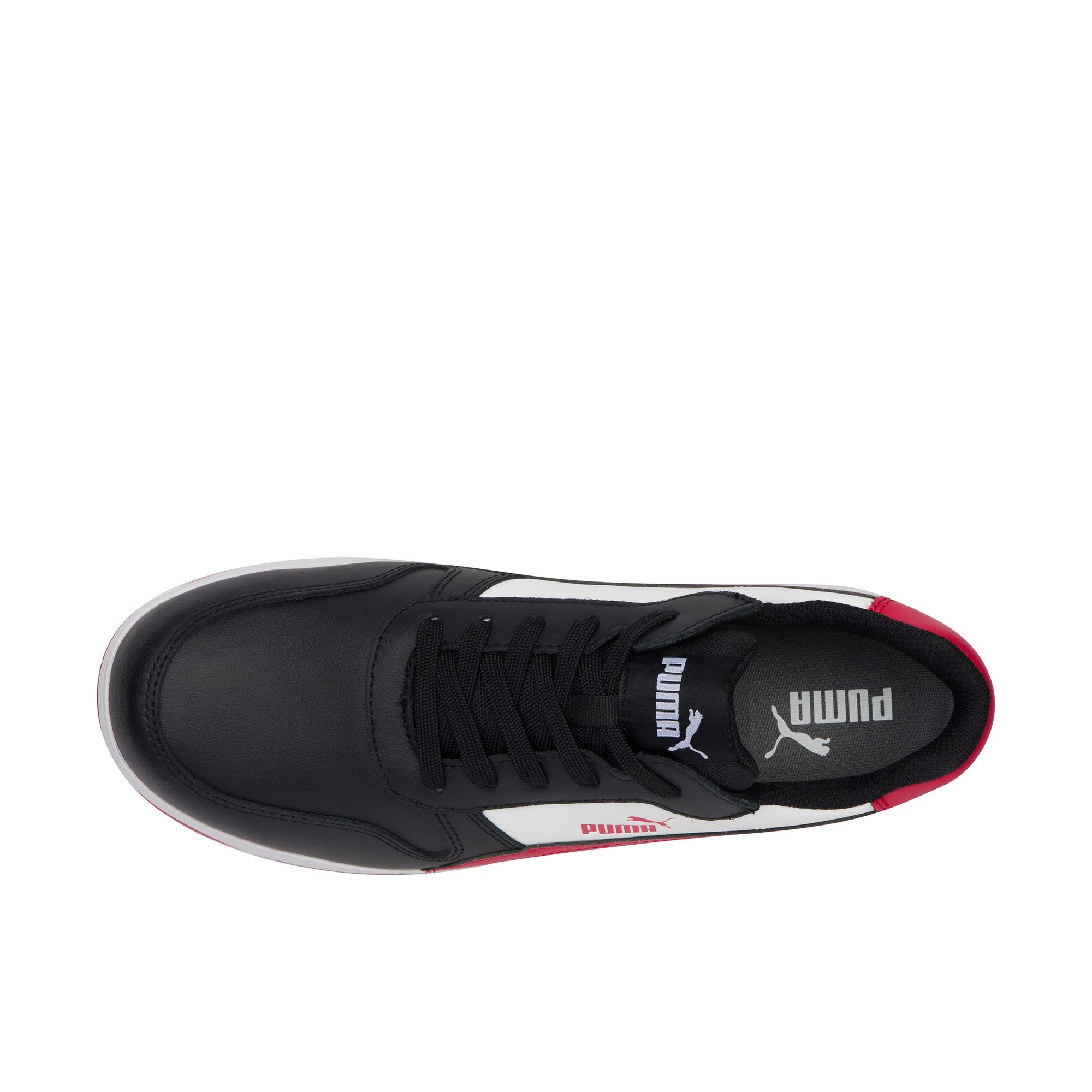 Puma Safety Frontcourt Low Composite Toe Black White Red