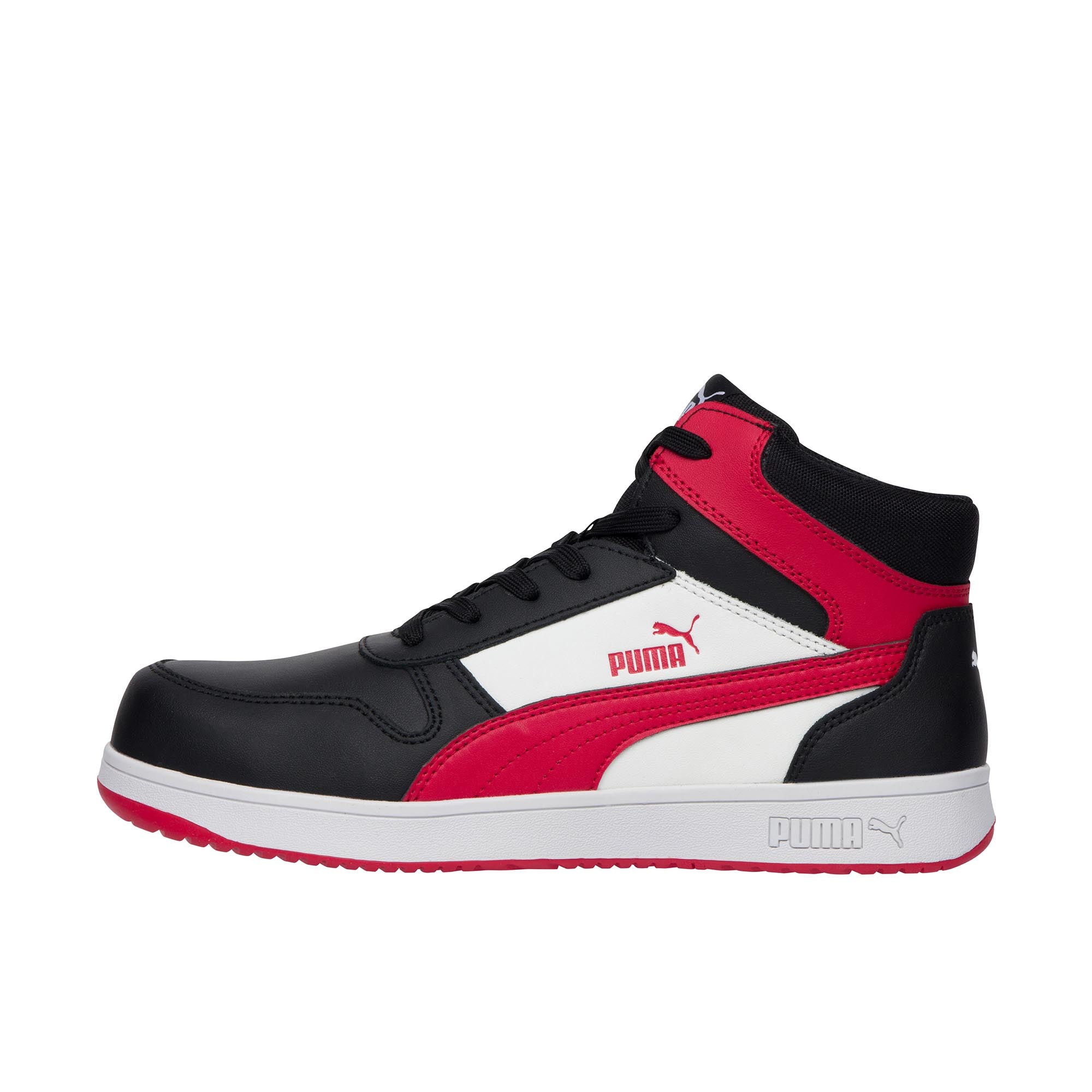 Puma Safety Frontcourt Mid Composite Toe Black White Red