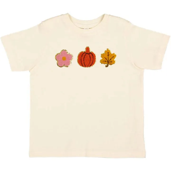 Pumpkin Fun Patch Short Sleeve T-Shirt- Natural