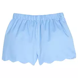 Scallop Short - Light Blue Twill