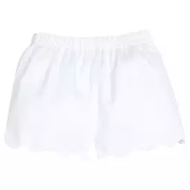 Scallop Short - White Twill