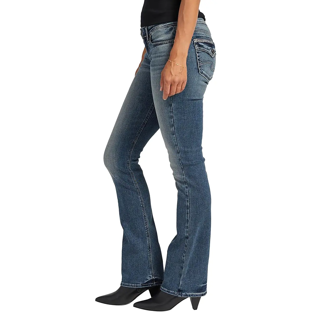 Silver Jeans Womens Tuesday Low-Rise Slim Bootcut Jeans