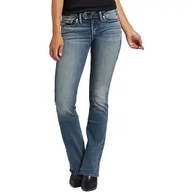 Silver Jeans Womens Tuesday Low-Rise Slim Bootcut Jeans