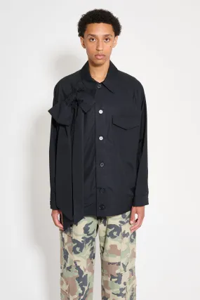 Simone Rocha Dolman Workwear Jacket With Bow Black