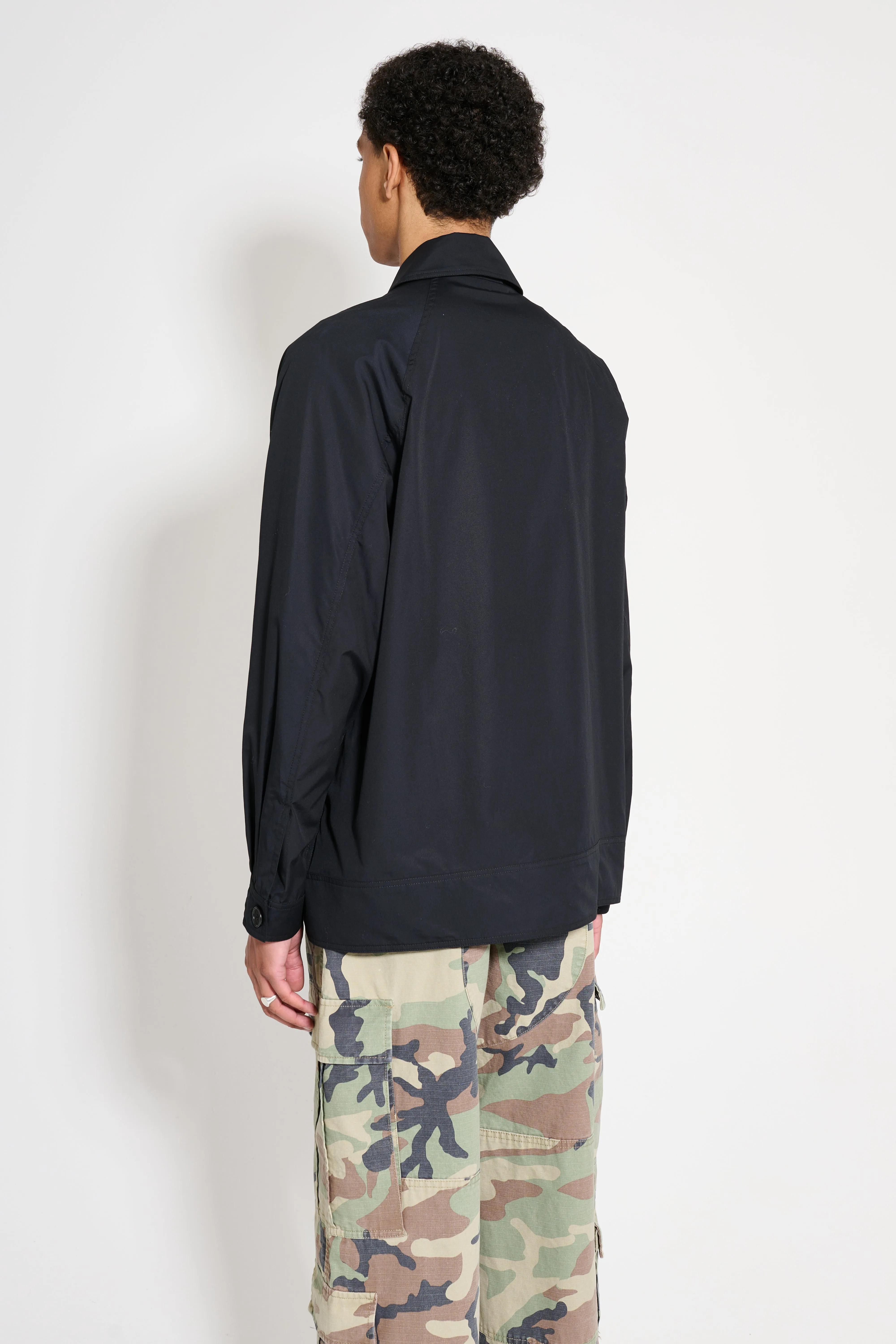 Simone Rocha Dolman Workwear Jacket With Bow Black