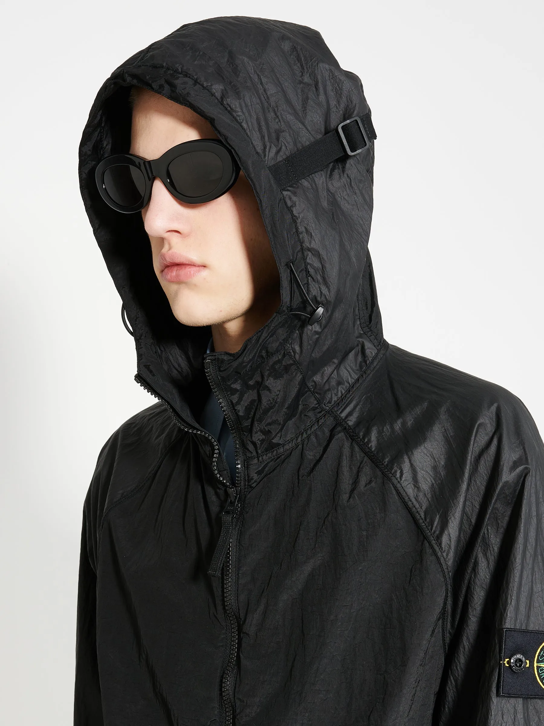 Stone Island Metal Nylon Hooded Jacket Black