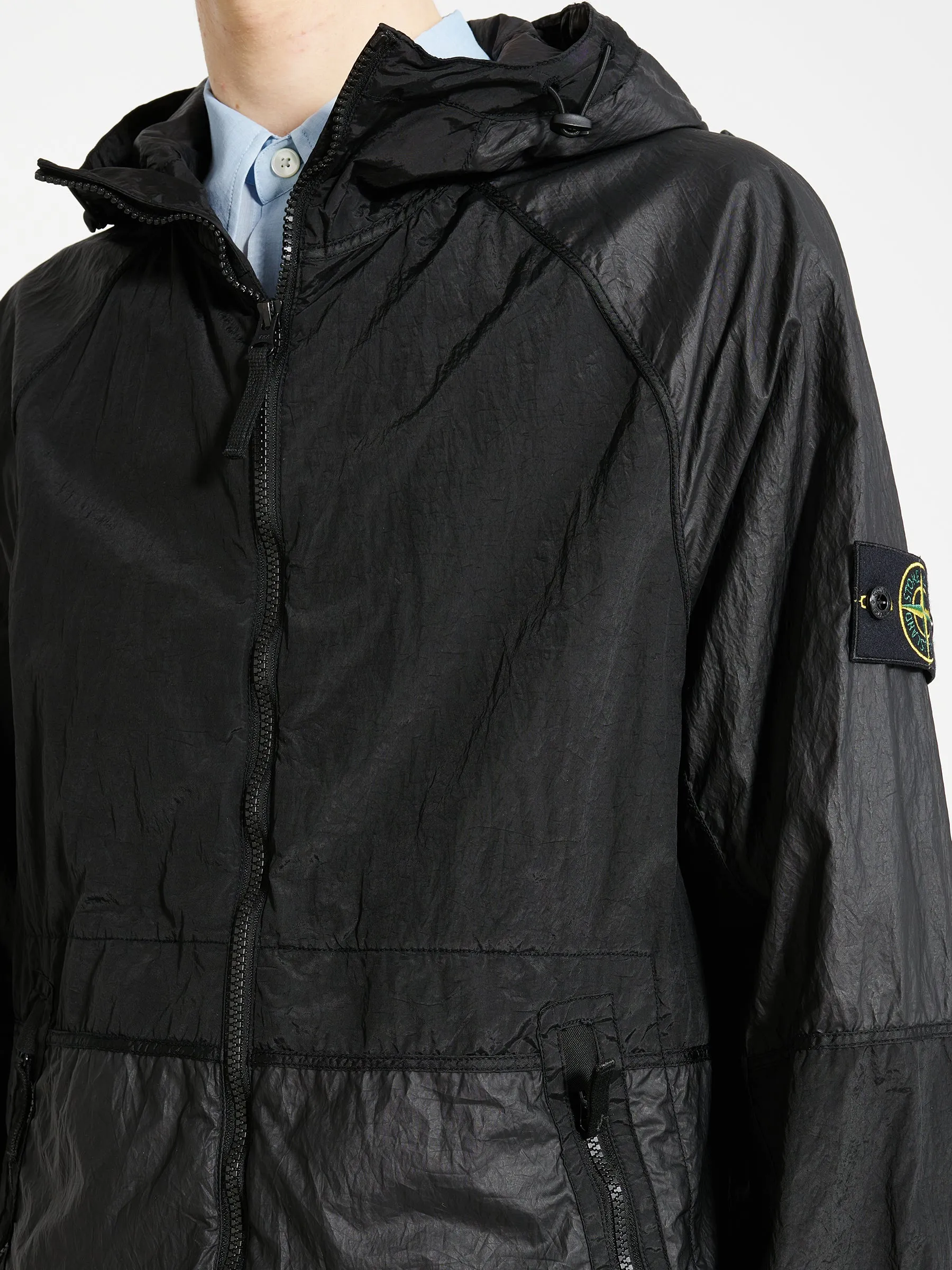 Stone Island Metal Nylon Hooded Jacket Black