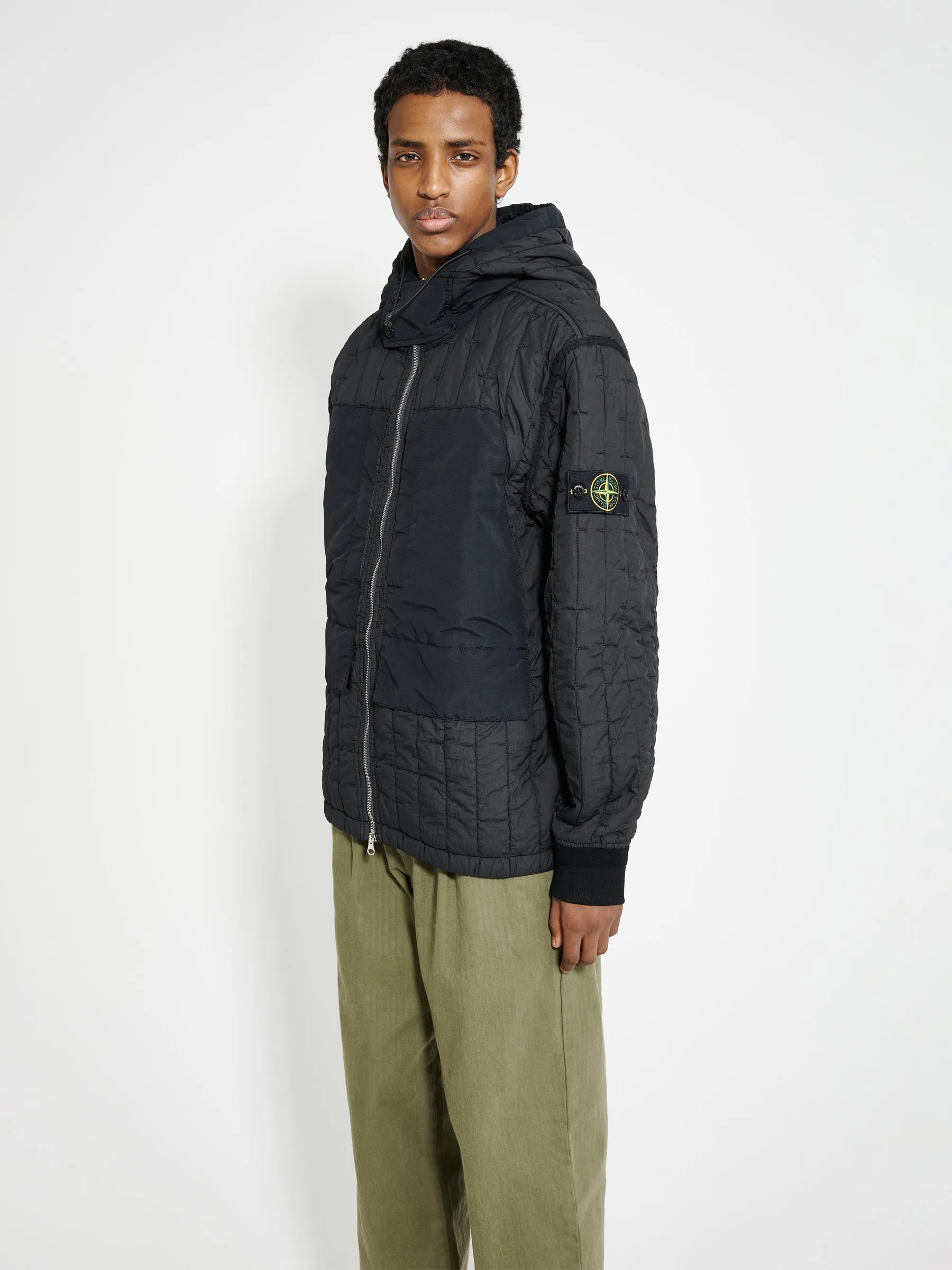 Stone Island Quilted Nylon Stella Jacket Black