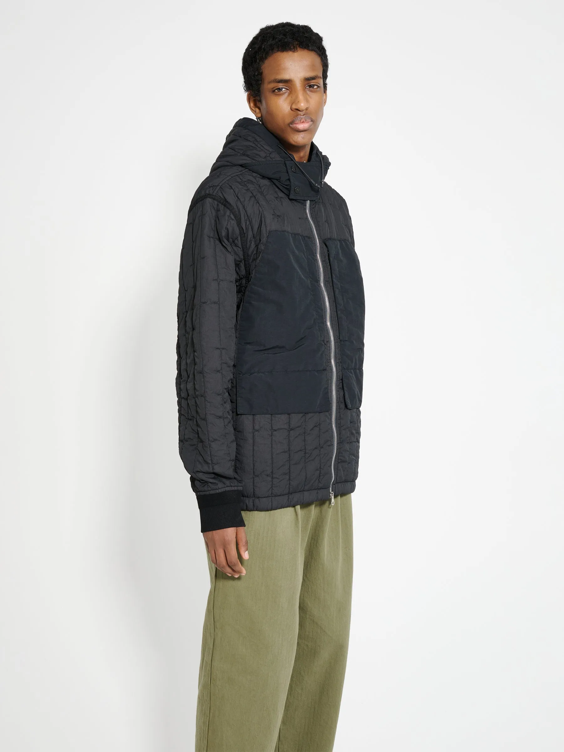 Stone Island Quilted Nylon Stella Jacket Black