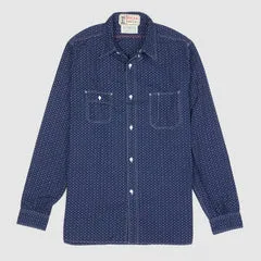 Sugar Cane Indigo Dyed Gambler Work Shirt