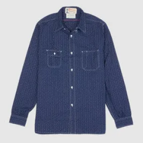 Sugar Cane Indigo Dyed Gambler Work Shirt