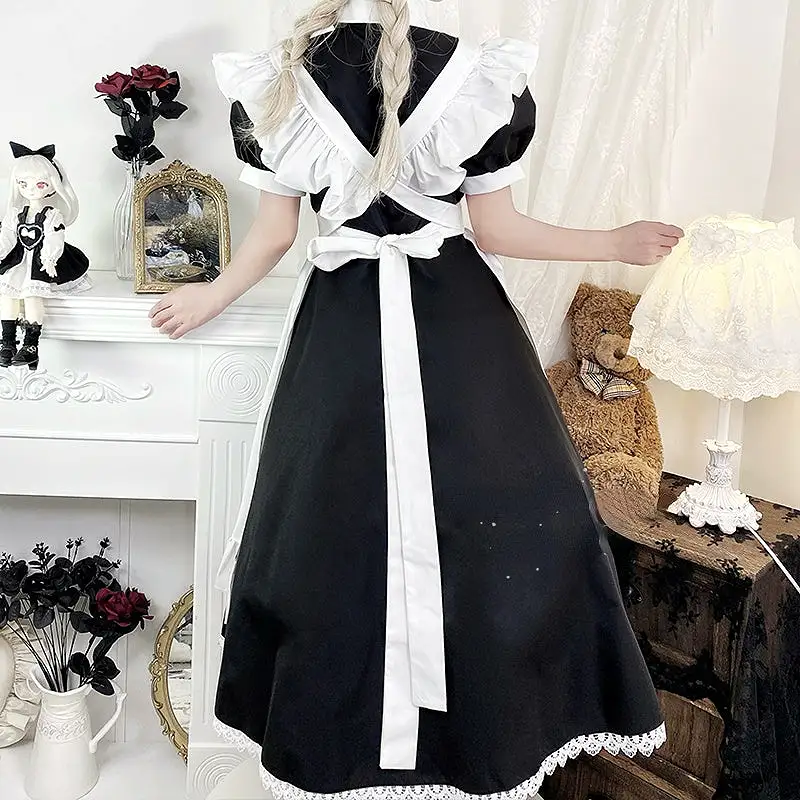 Sweet Classical Neko Maid Long Dress Short Sleeves ON656