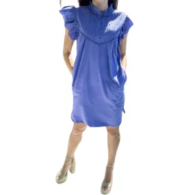 Swiss Dot Dress - Periwinkle