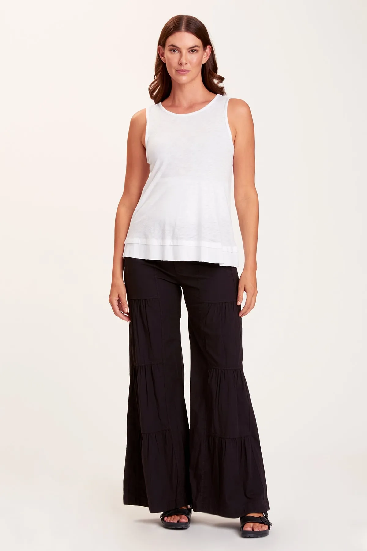 Terraced Wide Leg Pant