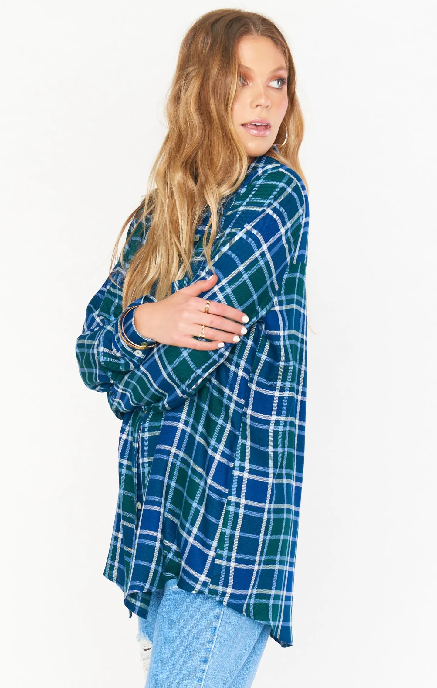 The Layer Shirt ~ Green and Blue Plaid