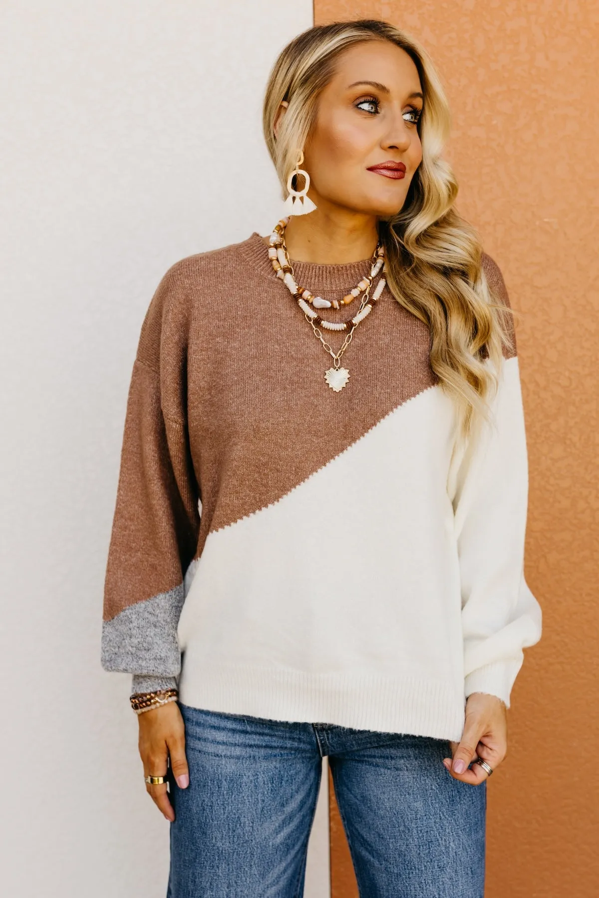 The Selah Asymmetrical Block Sweater