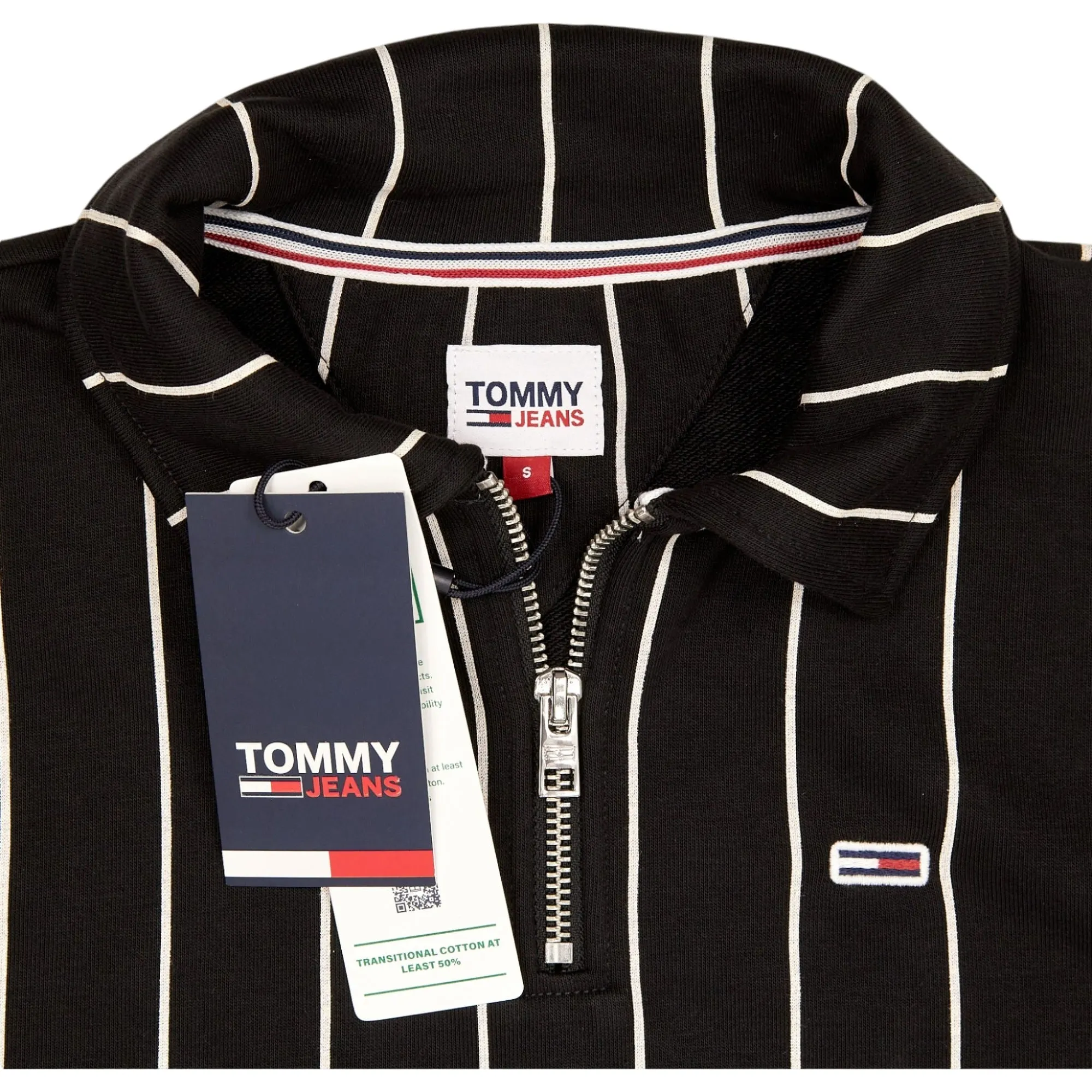 Tommy Jeans Black Stripe Crop Top