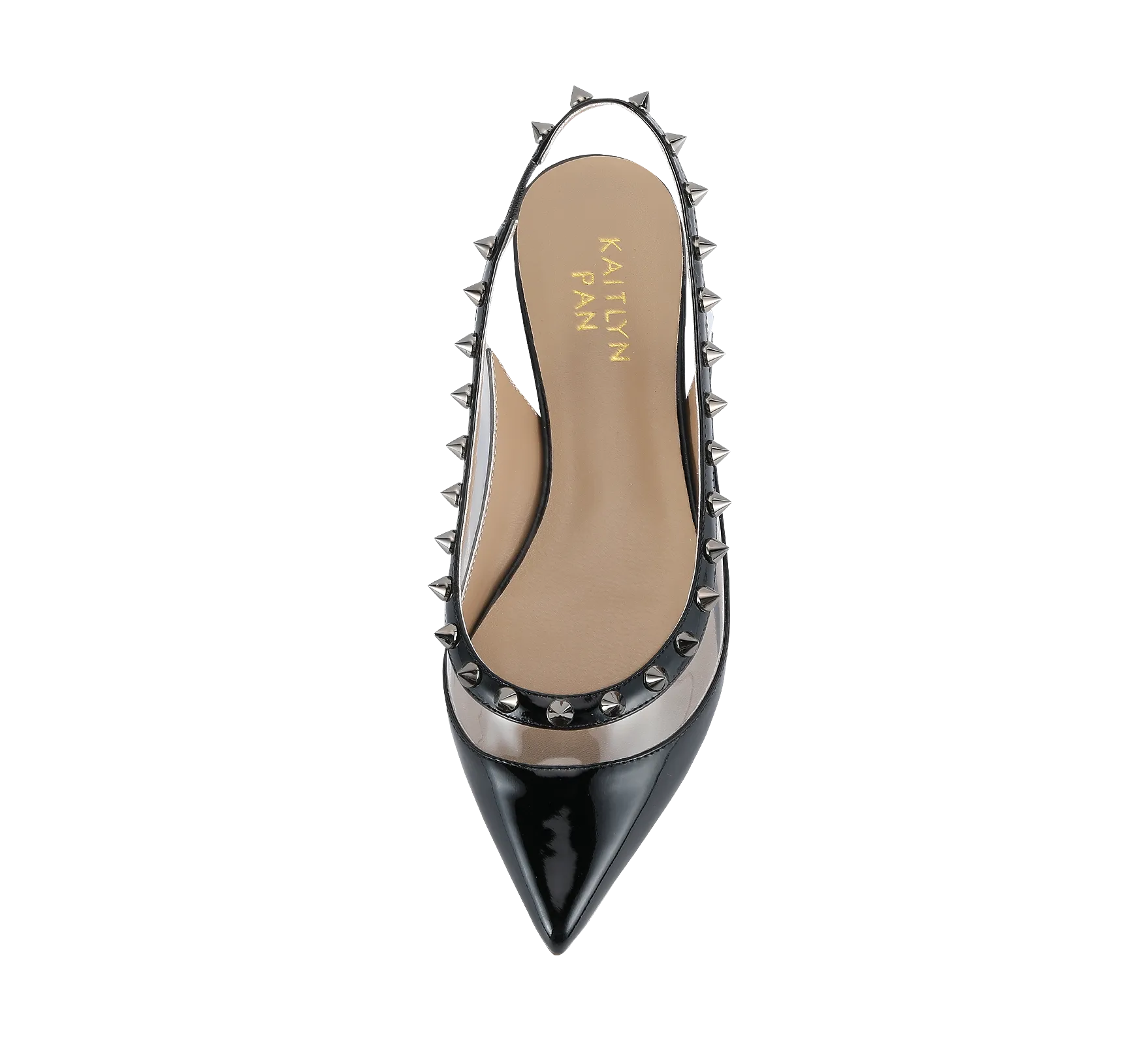 Valencia Spiky Pointed Toe  Slingbacks