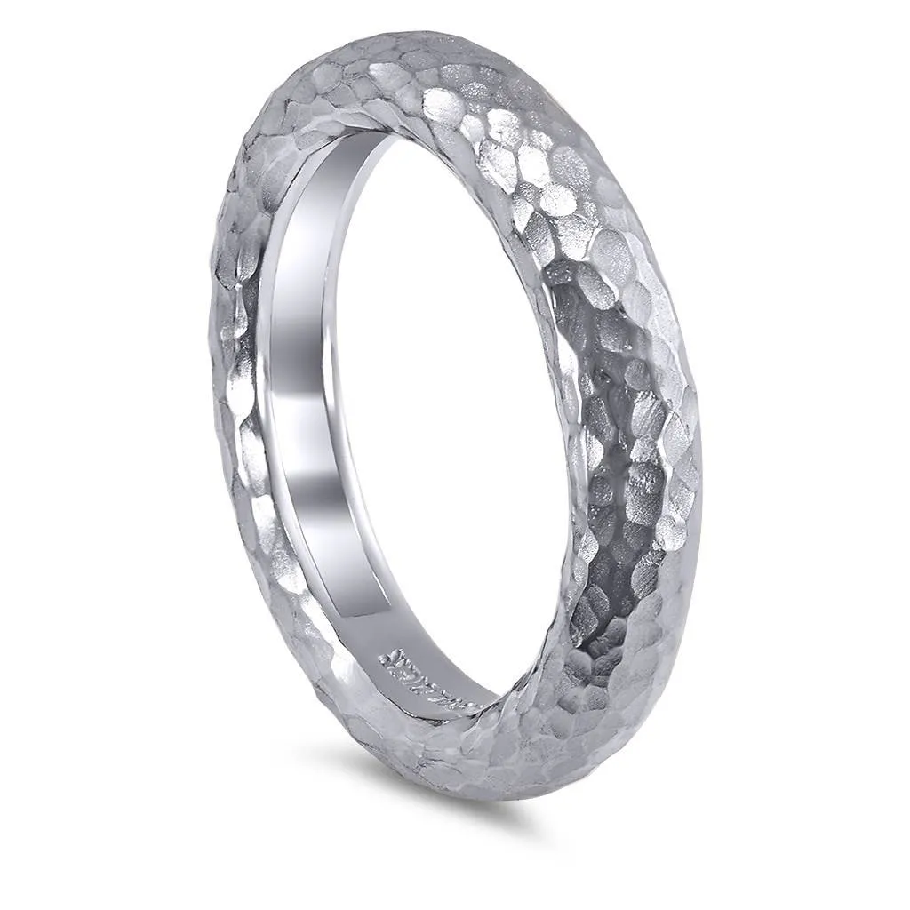 Valentine Organic Texture Wedding Band