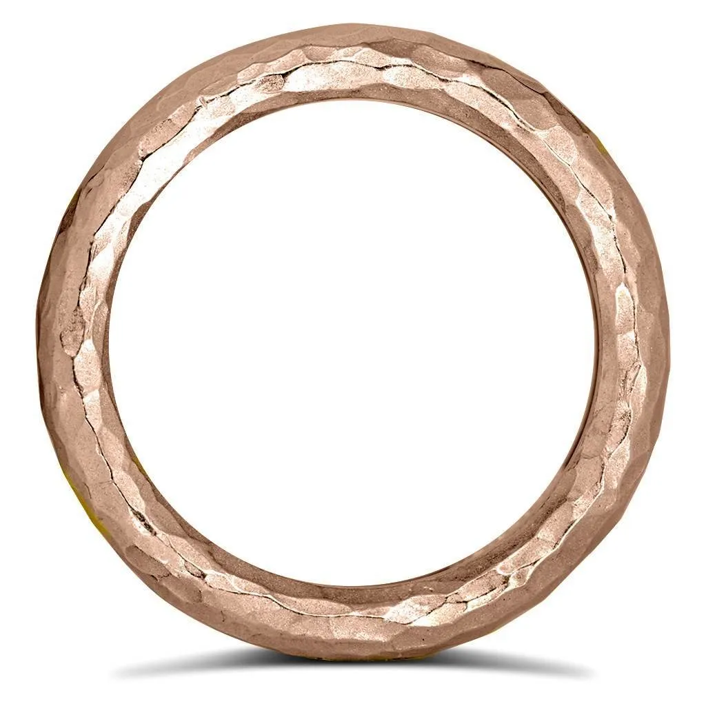 Valentine Organic Texture Wedding Band