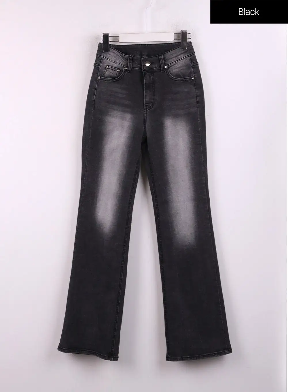 Washed Slim Fit Denim Bootcut Jeans CJ426