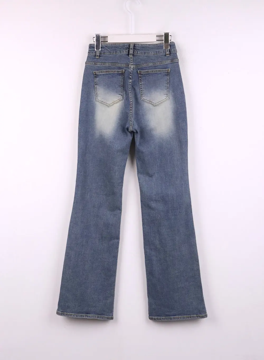 Washed Slim Fit Denim Bootcut Jeans CJ426