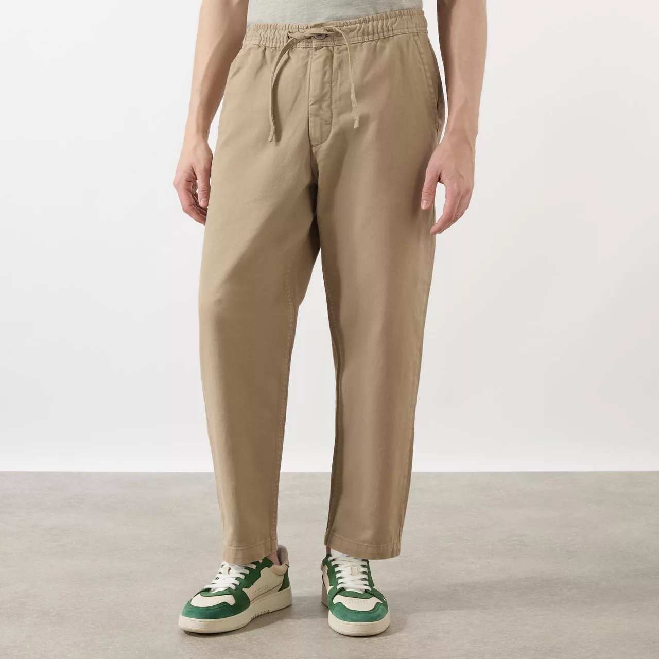 WAX LONDON Kurt Drawstring Casual Trousers - Light Khaki