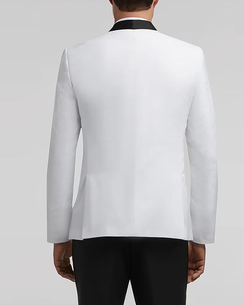 White Smoking Jacket Tuxedo - William Jacket