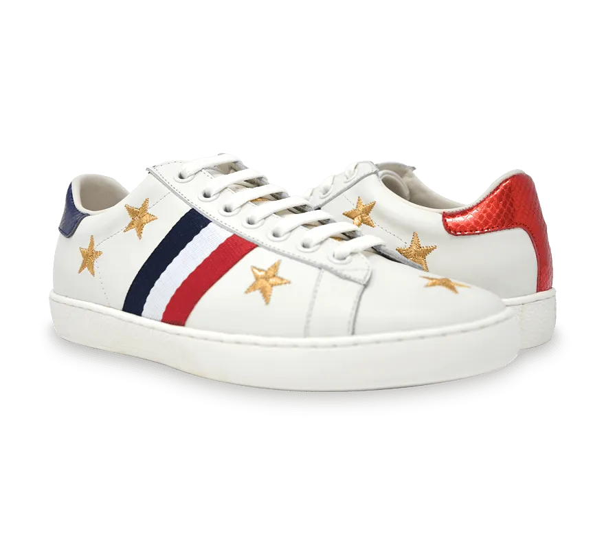 Zane Sneakers with Stripe Pattern and Stars